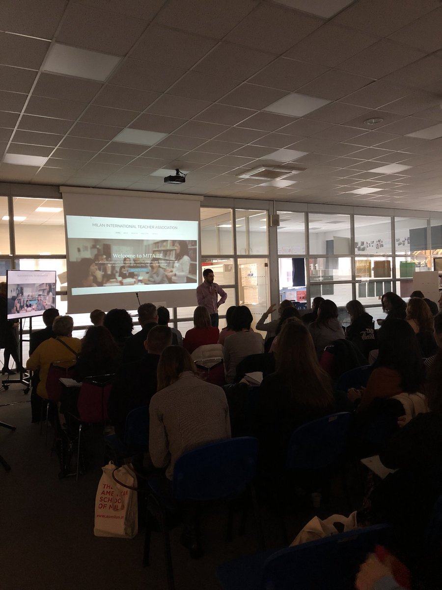 ASMilan's tweet photo. Educators from over 25 schools in Northern Italy are gathered at ASM today for the annual #MITA conference! #SchoolStories https://t.co/GX5326qIv9