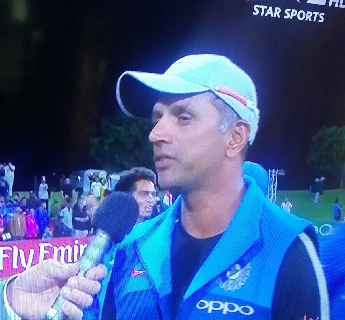 sidiqa's tweet photo. India!India!world champs again!!!proud moment..the boys were superb..so happppppppyyyyy for #RahulDravid .an official world champ now!! https://t.co/06Sj4xKi0E