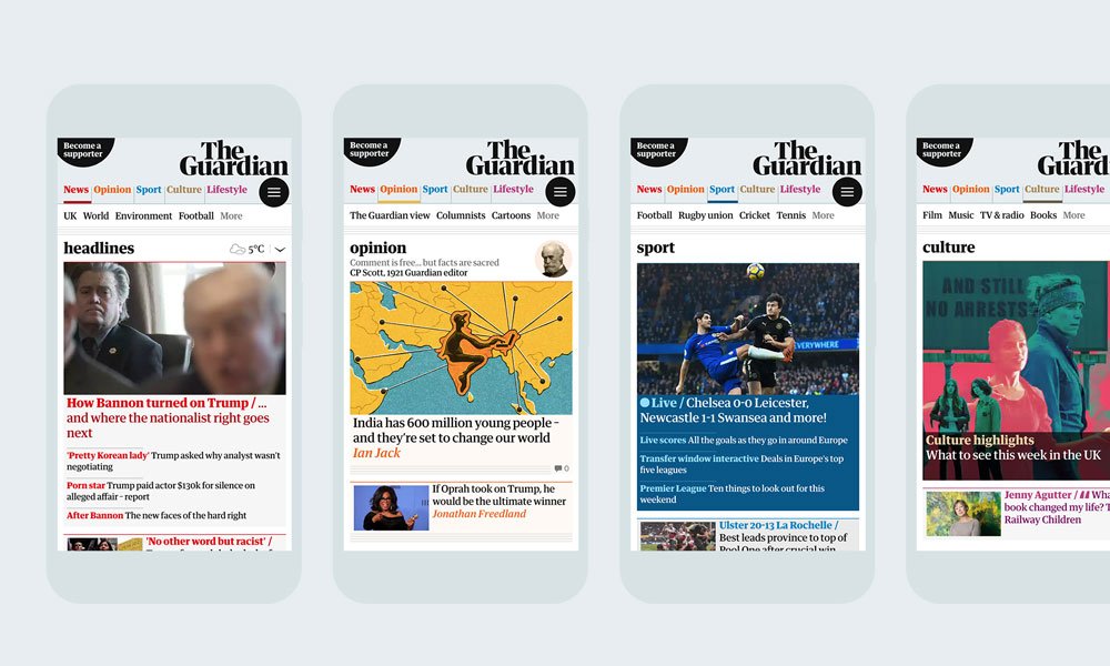 Design_Week's tweet photo. "The Guardian introduces tabloid format and redesigns all platforms": https://t.co/e8ZzK2bm8U https://t.co/EUUoE4RakJ