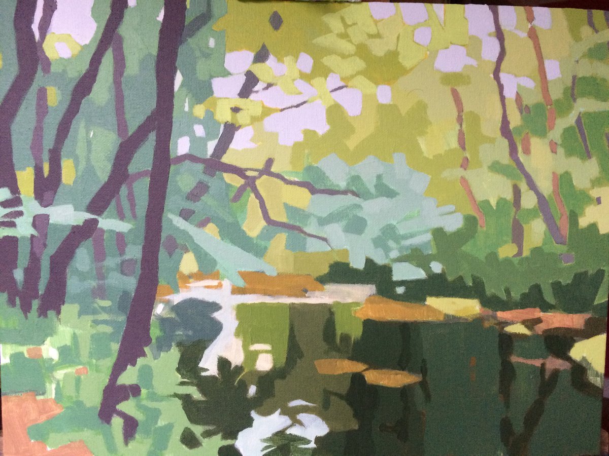 nochagall's tweet photo. Acrylic sketch of #teignvalley work in progress #Dartmoor @CastleDrogoNT @dartmoornpa @GoDartmoor https://t.co/NWkkVbGRiK