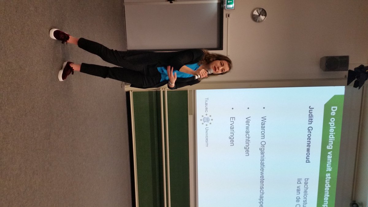 OrgStudies_TiU's tweet photo. Insights of Bachelor's student Judith Groenewoud play a central role in the info session Bachelor's Organization Studies @TilburgU @TSBmedia https://t.co/95jD2R4Hnx