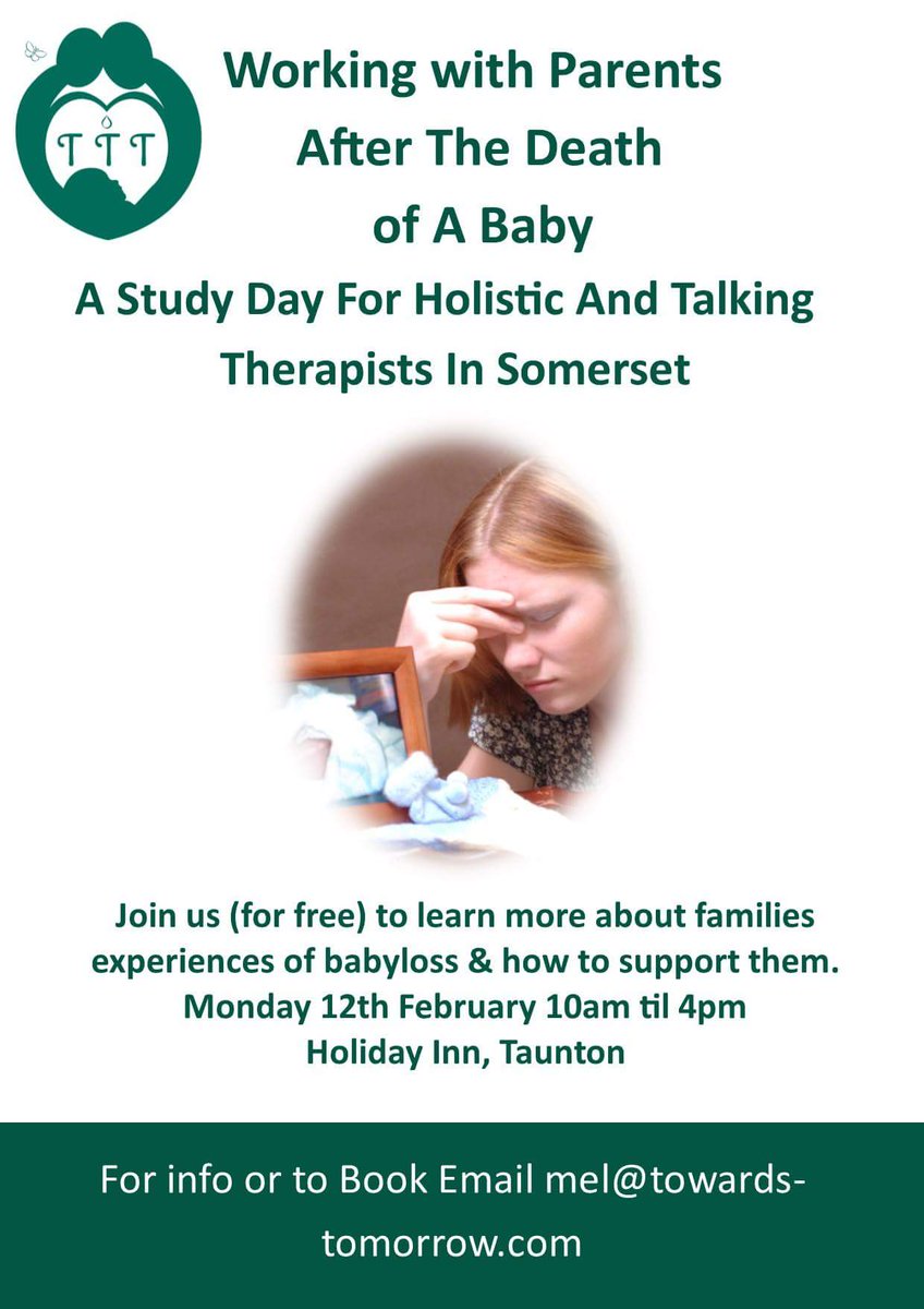 Are you a #holistictherapist or #counsellor working in #somerset? Join us to find out more about working with parents after #babyloss