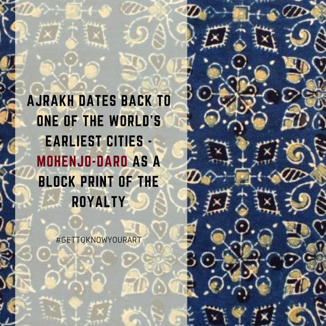 What is Ajrakh? Get to know your arts with Sangisathi! #Sangisathi #Ajrakh #Ajrak #IndianBlockPrints #IndianArt #GetToKnowYourArt