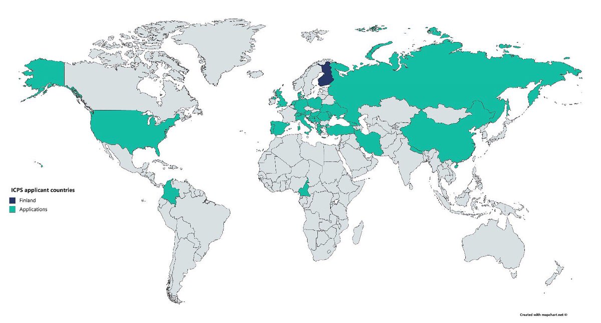 icps2018's tweet photo. Applicants from every continent. Awesome!🌍✨#map #ICPS2018 https://t.co/rReTfwoYZE