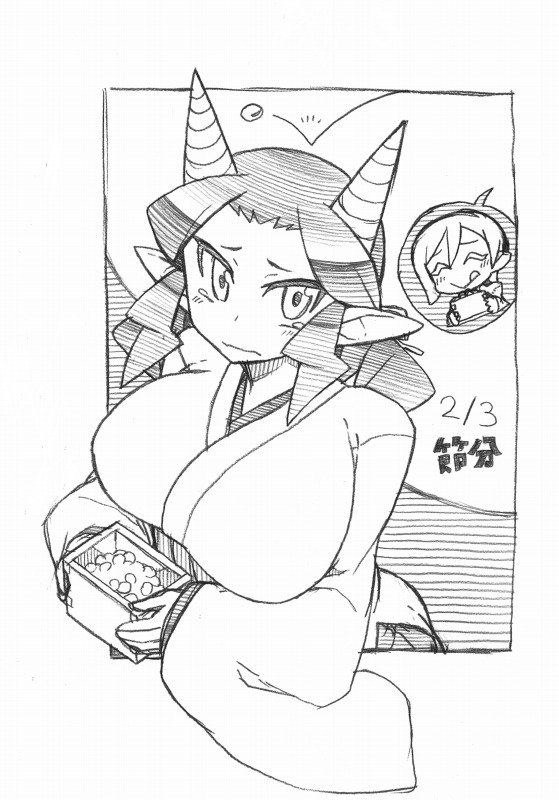 鬼塚先生にとって節分は鬼門ですね(*'∀`)
鬼ですが❗
#節分の日
#ばけじょ! 