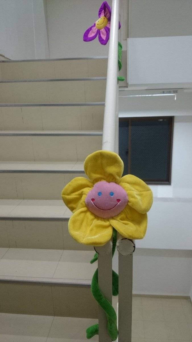 bunka1921's tweet photo. 階段でお迎えしてくれるお花たち https://t.co/zXvzhaJ9RM