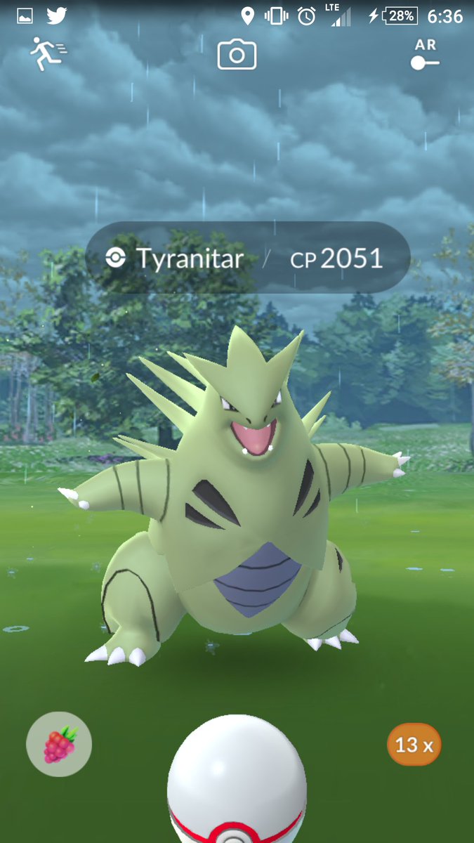 MarionEveni2018's tweet image. When your out in the rain, you end up critical catching a Tyranitar 😱 from a raid, then i finally caught a wild Lombre 😎

#PokemonGO #CriticalCatch #PokèmonHunting