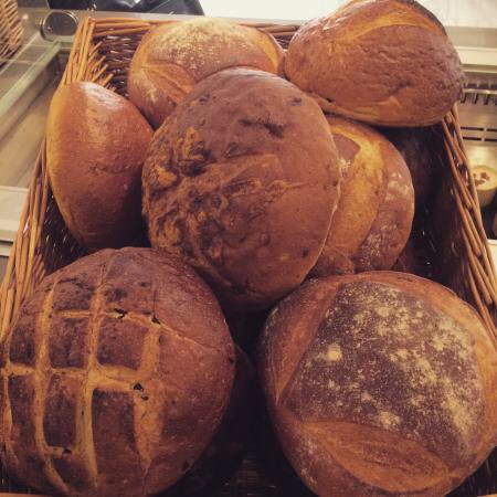 Roll out of bed and roll up and get some bread! Freshly delivered this morning! #jamontoast #toastedcheesesourdough