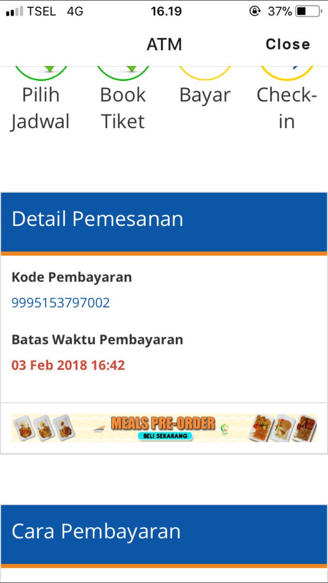 agielfauzi's tweet photo. @KAI121 saya sudah bayar d atm dengan nomor pembayaran d screen shoot tp msh unpair,,bisa tolong d Cek ?apa sudah berhasil dan knp unpaid https://t.co/ecAP8MW0wZ