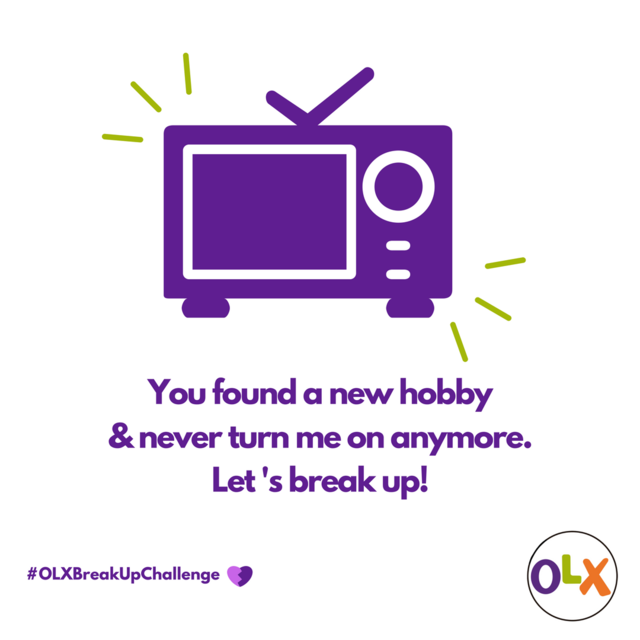 jijing_team's tweet photo. When was the last time you spent some quality time with your TV? Give it a fresh start, take the #OLXBreakUpChallenge!
Post a link to your ad on https://t.co/BM0ksGzxMq here to stand a chance to win a FREE Top Ad to boost your ad! #Valentine https://t.co/zCc8pqu5dV