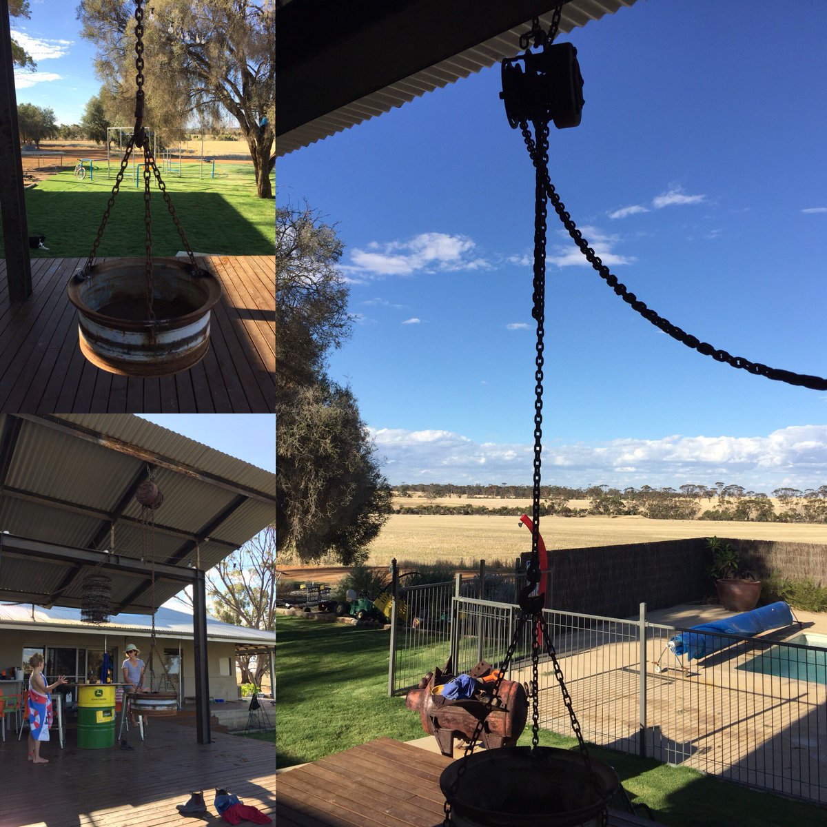 jonby71's tweet photo. @ipaddockapps @nig_michael This is for you Mick the new #ifire lift it up when not in use, kids marshmallows down it comes . 1 t lift, built to last!! https://t.co/cskU79b0iW