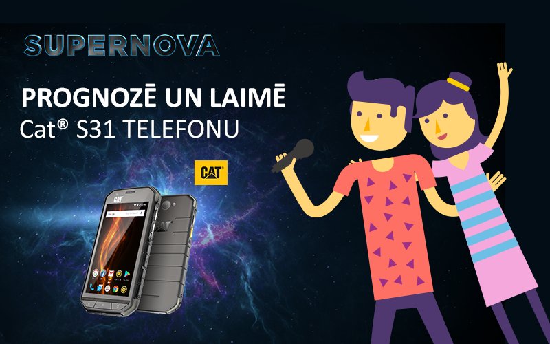 ONDOlv's tweet photo. Šovakar Supernova pirmais pusfināls! Ienāc https://t.co/6tyUpX4fSP, prognozē pusfināla favorītu un laimē CAT S31 telefonu! Radījuma tiešraide jau plkst.21:25! #ltvsupernova https://t.co/7dCHGeC9aP