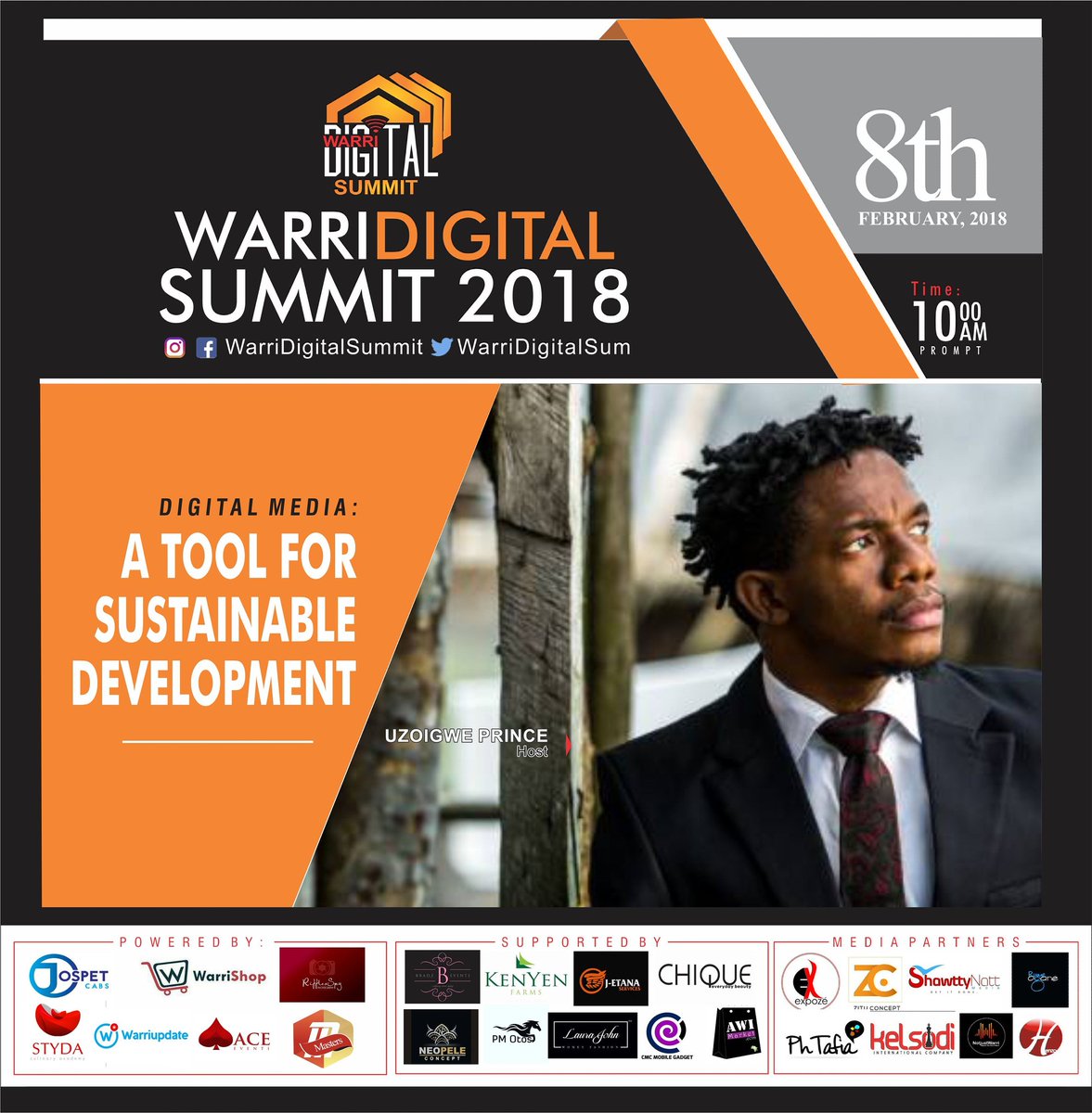 WarriUpdate's tweet photo. Our Host is @jockfreshprince
Moderators are @bigboldjenny @creativewizzy @beoghene
#WDS #WDS2018 #warridigitalsummit
Register now at https://t.co/iUXKfR7hOF or https://t.co/AJUAkt31mq @WarriDigitalSum https://t.co/IkNjAIML3U
