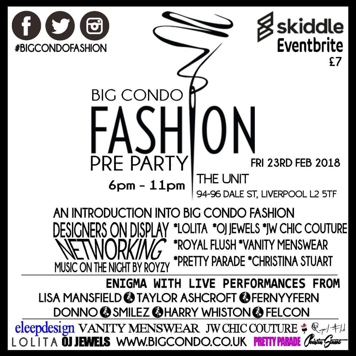 We the Big condo pre party on 23rd February tickets on sale now @EventbriteUK @skiddle #music #fashion #ClothingBrand #tickets #designer #PARTYALLNIGHT #DanceParty