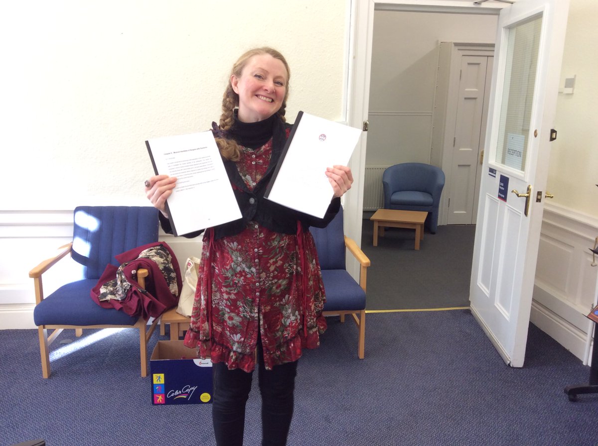 AilieReid's tweet photo. Sooooo happy just handed in my PhD Thesis to be examined now anyone know of a post doc job😁Singing and dyslexia 😁Can travel anywhere in the world 😁 https://t.co/lDY8INiSVR