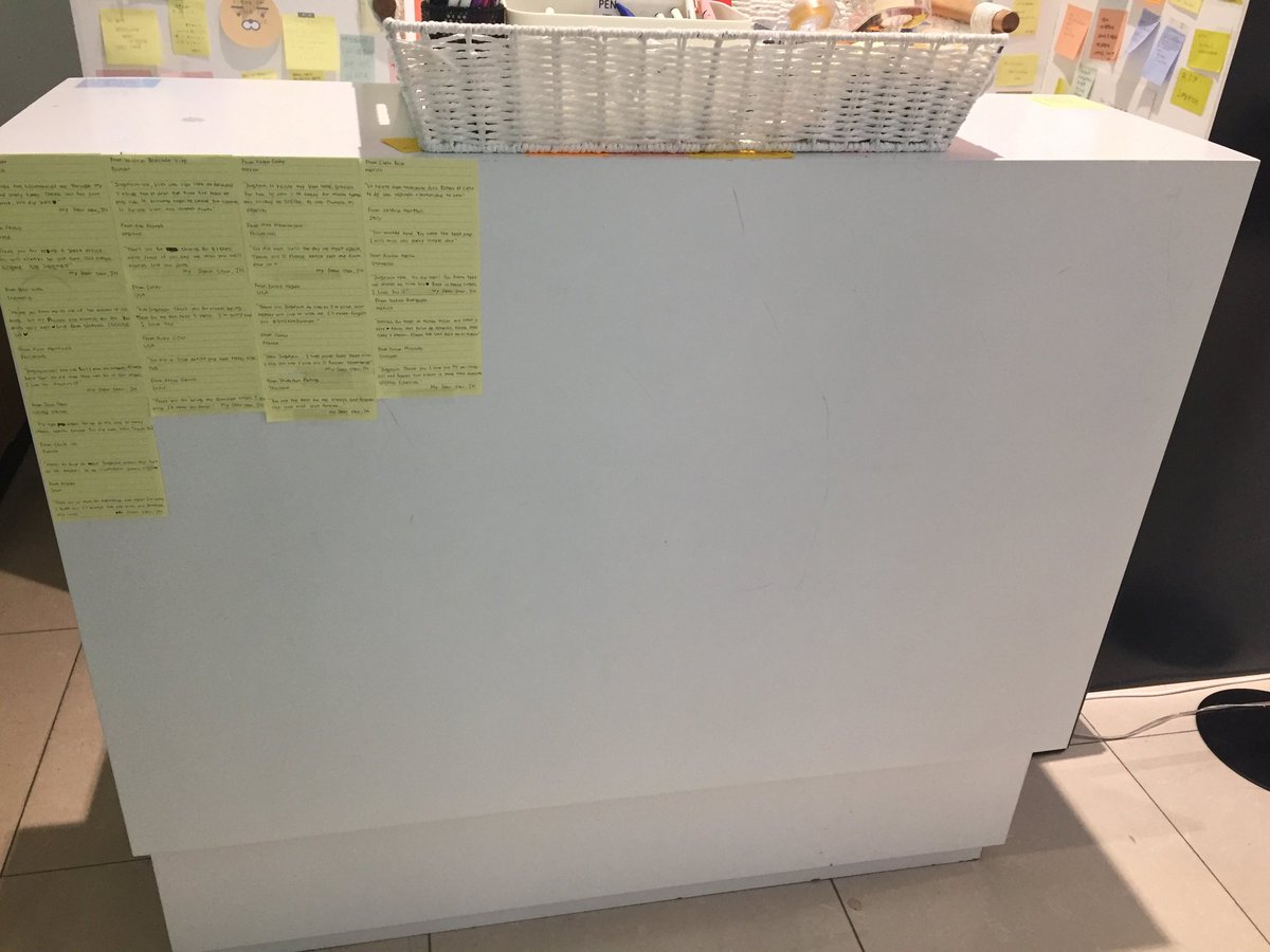 Mydearstar_JH's tweet photo. Sticked more notes today 😉❤ https://t.co/eXE2bKyX3v