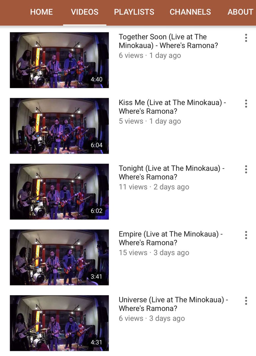 If you haven't been in our loop recently, check out our live performance videos on YouTube!

Thank you <a href="/theminokaua/">The Minokaua</a> for always having us ✨