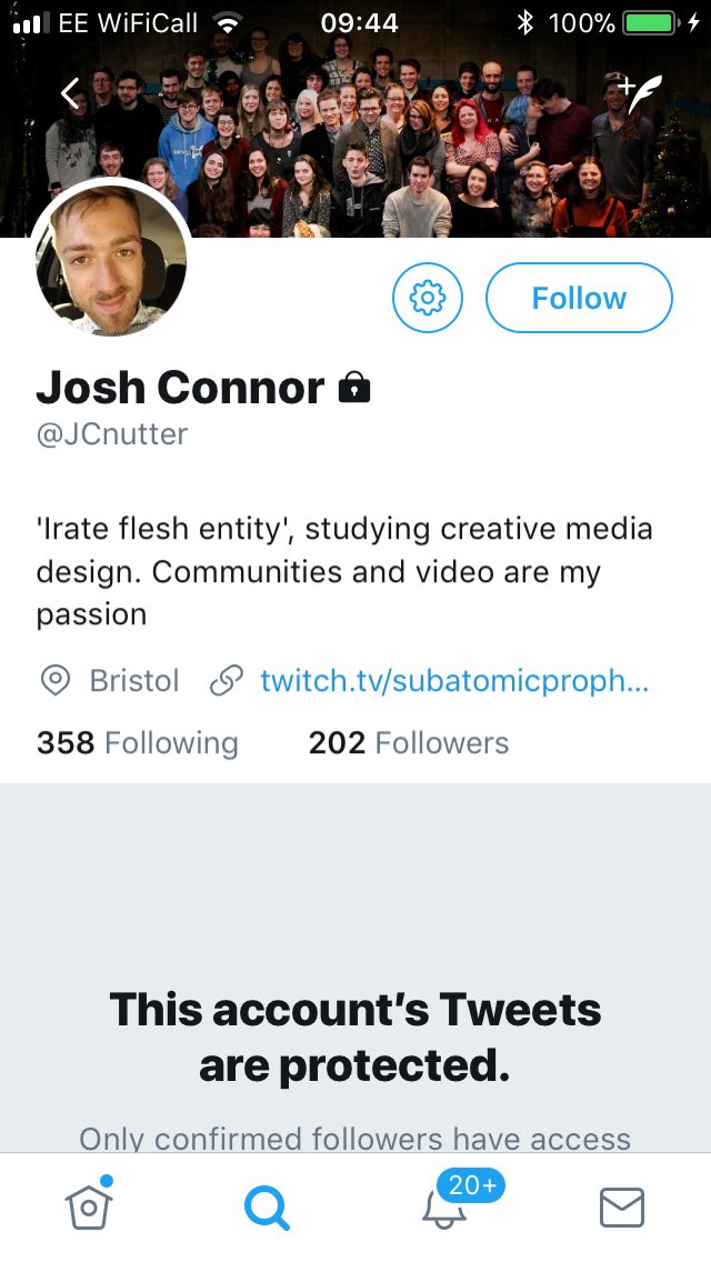 Shy_Society's tweet photo. Meet Josh Connor. This thug stormed into a university talk intent on closing down free speech and then screamed abuse aggressively at @Jacob_Rees_Mogg.

His Bristol Antifa group were disguised in black sunglasses, hoodies and bandanas. He’d probably hate you sharing this photo. https://t.co/LAmLno1PKu
