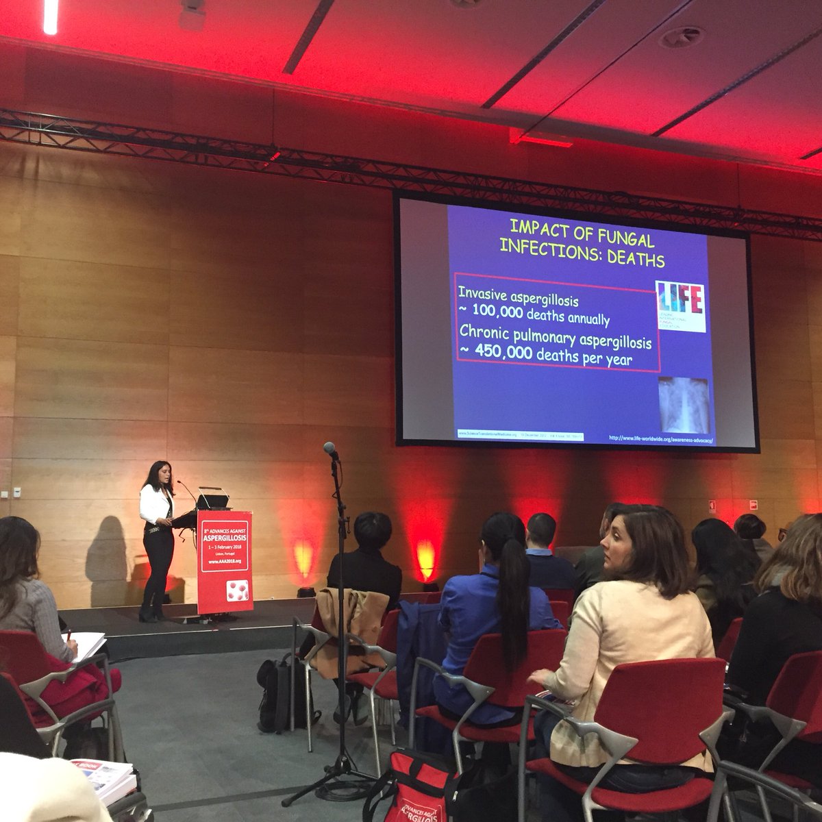 eballard123's tweet photo. Great talk by Anuradha Chowdhary  on the global epidemiology of #aspergillus infections at the #8thAAA https://t.co/tSEBwm90Se
