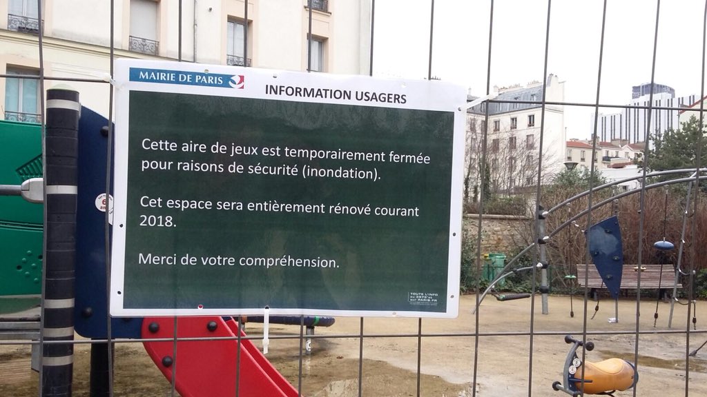 mripoche's tweet photo. #JO #Paris2024 après la suppression des colonies de vacances, préparation des compétitions de Water Polo à l’aire de jeux du Moulin des Lapins. (Parc de la Zac Didot). Ouverture : « un jour ». https://t.co/9bgVBalPax
