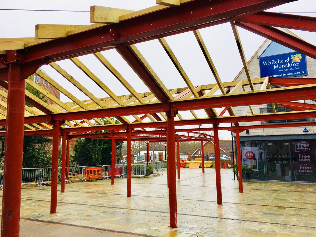 Tenterden Market Square cover coming along ... will be brilliant to have a covered market in Tenterden