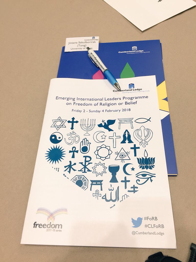 JSakulborirak's tweet photo. #Day2 My 2nd retreat with @CumberlandLodge  on Freedom of Religion or Belief in Conflict, exclusively for #Chevening &amp; Commonwealth scholars #MyCheveningJourney  #FoRB #CLFoRB #Freedom2017-18Series https://t.co/14saOT0NaP