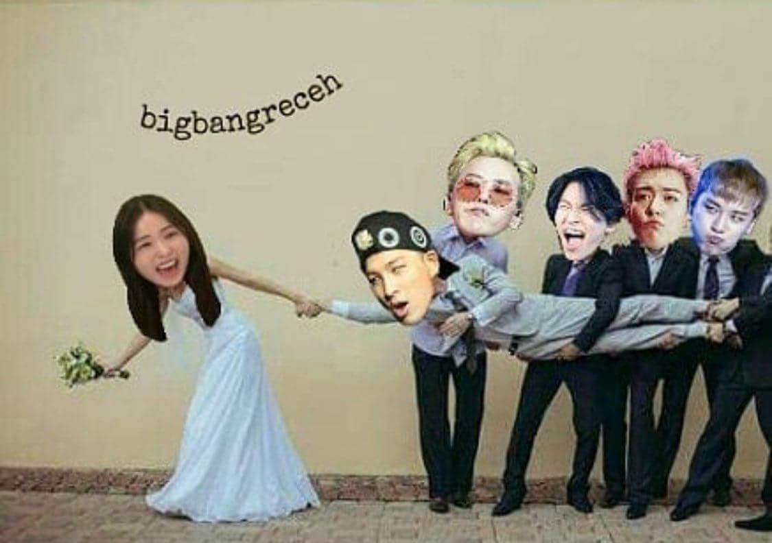 Meme pernikahan Taeyang BIG BANG dan Min Hyo Rin 