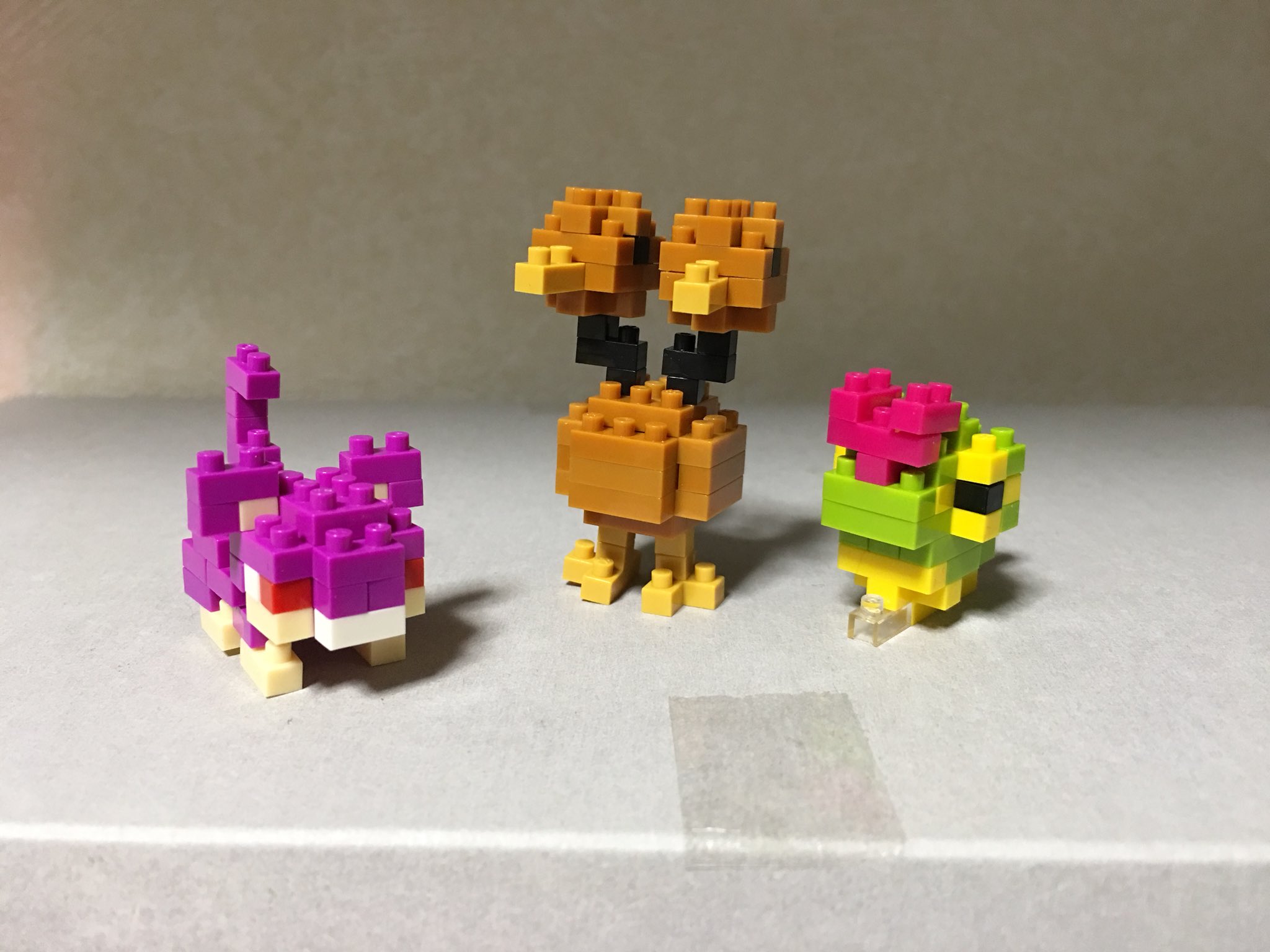 竹沢 ダダ兄 ナノブロックポケモンミニのポケモンgoで出会ってもあんま嬉しく無い三人衆です ドードー コラッタ キャタピーです 意外とコラッタは後々作るかも知れないオリジナルの指標になりそうな予感がします ナノブロックポケモンミニ ドードー