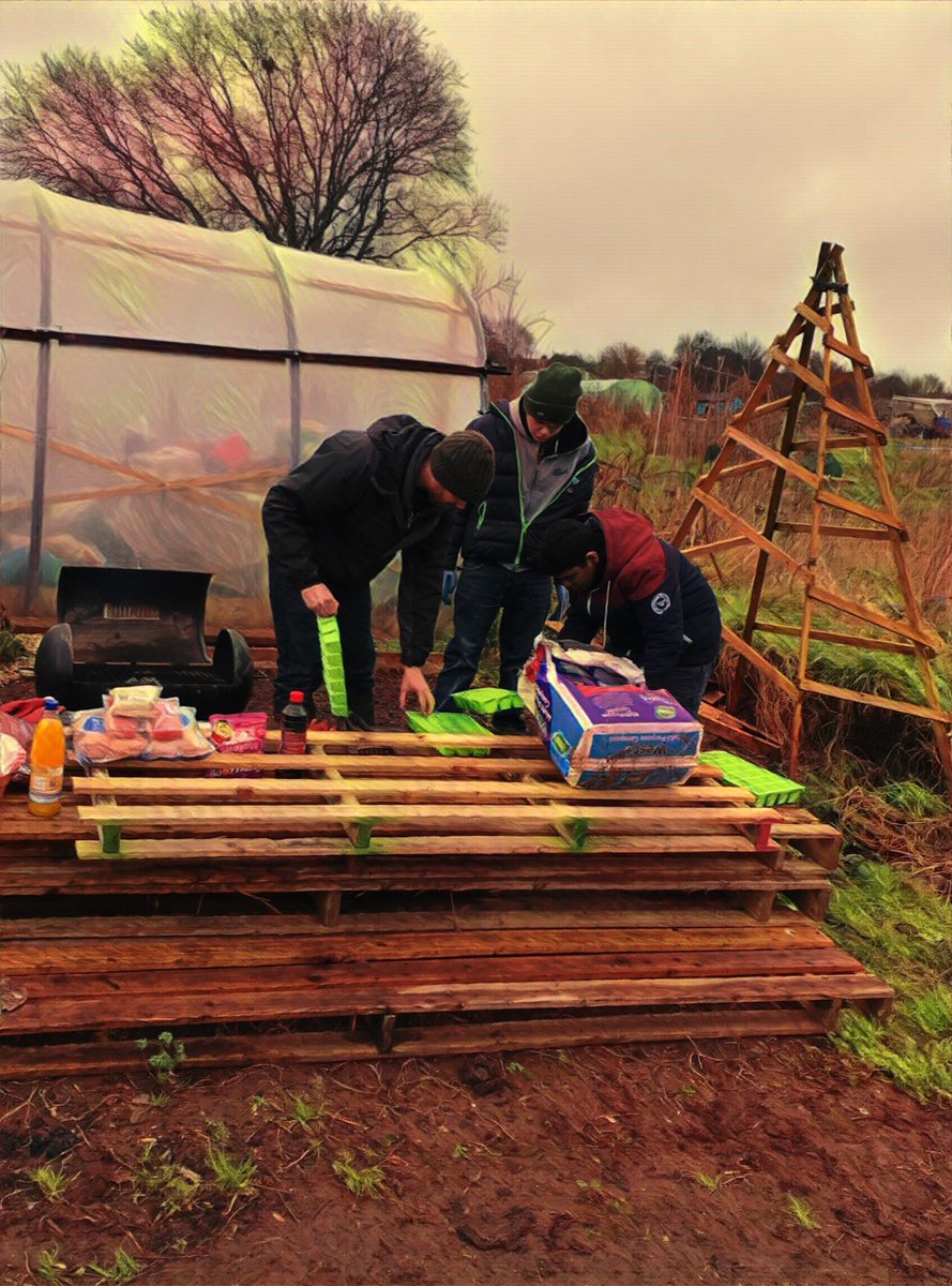 makeitmentoring's tweet photo. First signs of spring @TAllotments blues coming up and BBQ on and about to plant chillis and tomatoes for the polly tunnel.  #Mentoring #OutInAllWeathers #Bristol https://t.co/izO22556uZ