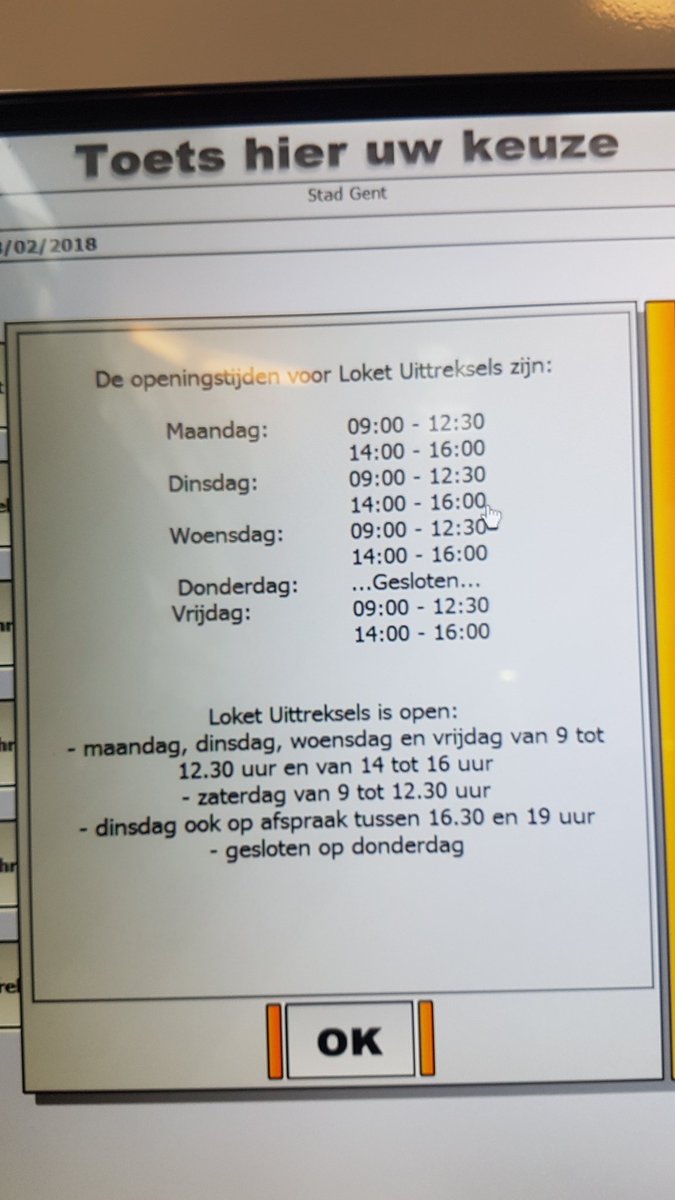 LennerdCarrein's tweet photo. @Stadgent - Openingsuren komen niet overeen. Blijkbaar op zaterdag op afspraak. Mss eens aanpassen? https://t.co/oKrfQaIueJ