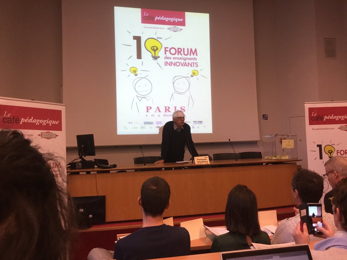 Immense merci au <a href="/cafepedagogique/">Le café pédagogique</a> et à <a href="/jmlebaut/">Jean-Michel Le Baut</a> Pr ces 2 jrs de partage et de rencontres professionnelles, merci aussi @PhilippeMeirieu 👏🏻