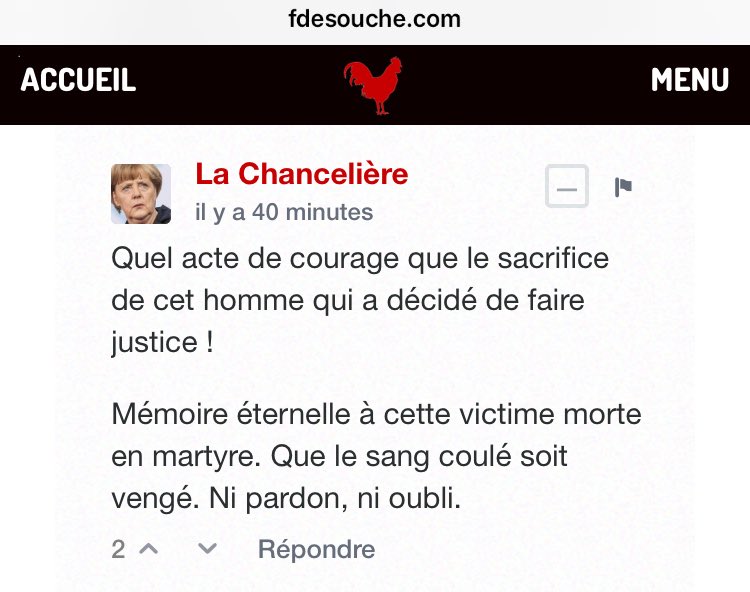 MarcGral's tweet photo. Quelques commentaires sur #Fdesouche après qu’un sympathisant d’extrême droite ait tiré sur des migrants en Italie. https://t.co/gGX5kjBeFw
