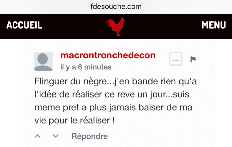 MarcGral's tweet photo. Quelques commentaires sur #Fdesouche après qu’un sympathisant d’extrême droite ait tiré sur des migrants en Italie. https://t.co/gGX5kjBeFw