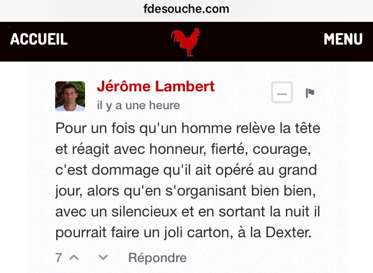 MarcGral's tweet photo. Quelques commentaires sur #Fdesouche après qu’un sympathisant d’extrême droite ait tiré sur des migrants en Italie. https://t.co/gGX5kjBeFw