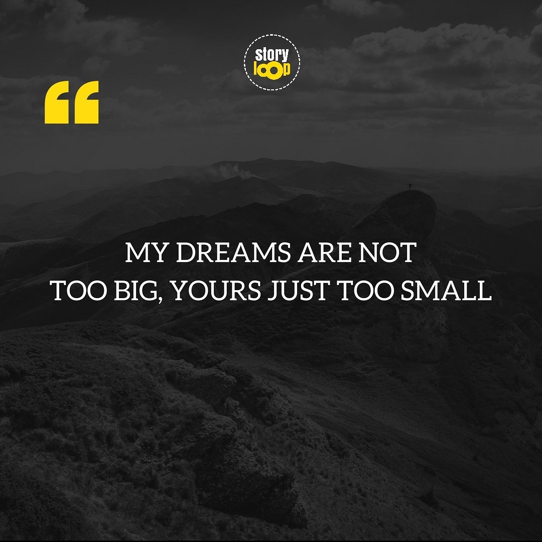 storyloop_app's tweet photo. "Dreams are dreams, no matter how big they are"
.
#indianmotivation #incredibleindia #indiandreamers #storyloop #delhimotivate #mumbaimotivate #quote #quotes #inspiring #motivation #youcandoit #dreambig #success #staypositive #travulls #motivationalquotes #focus #dedication https://t.co/zHT7VA1PDE