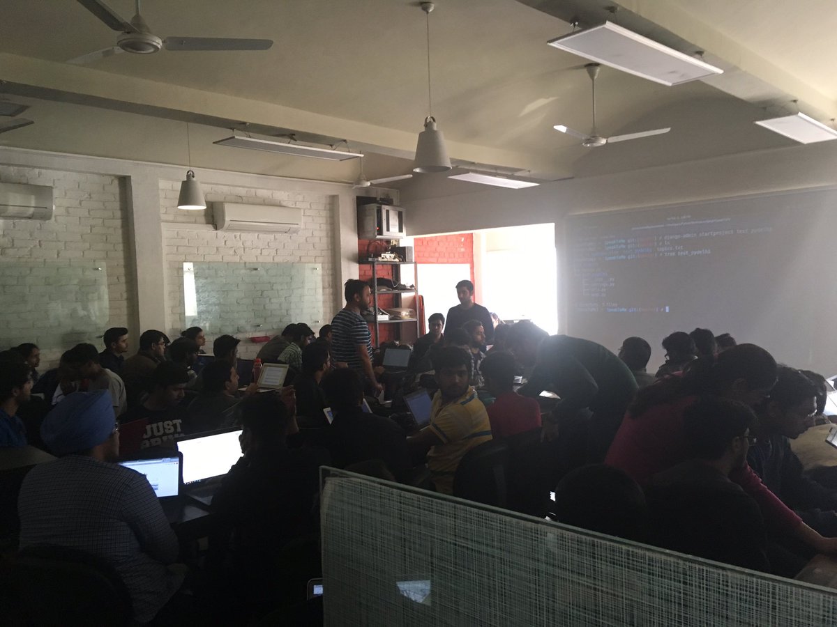 BharatFounders's tweet photo. It was great hosting @PyDelhi's jam packed Django party at our #SDAStudios today! https://t.co/nbTIGNF0nc