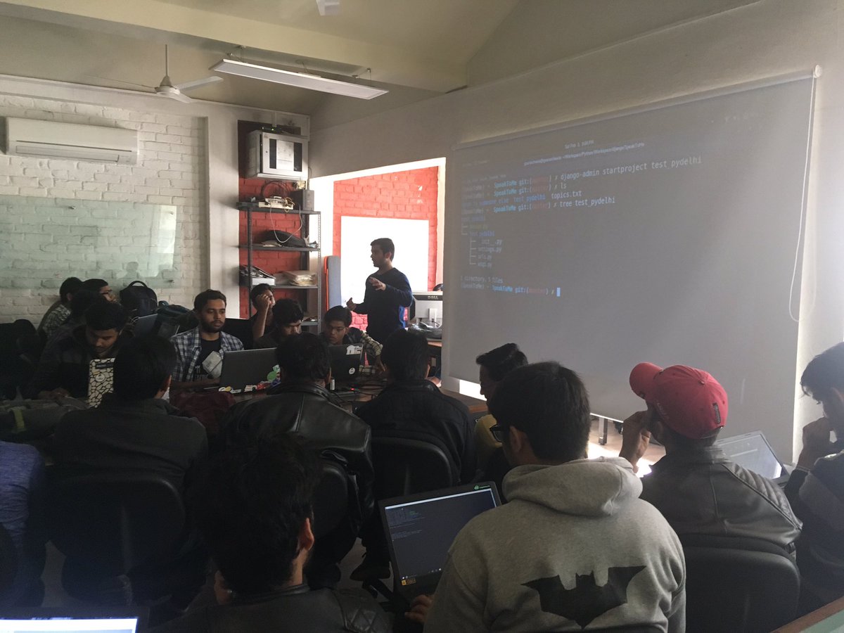 BharatFounders's tweet photo. It was great hosting @PyDelhi's jam packed Django party at our #SDAStudios today! https://t.co/nbTIGNF0nc