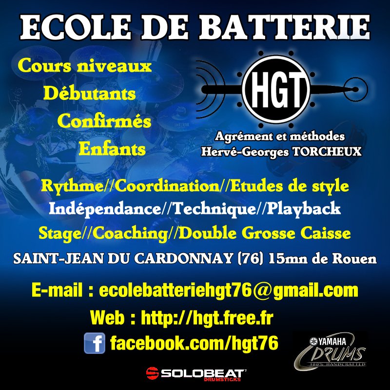 EricMartins__'s tweet photo. Etant maintenant affilié au réseau des Écoles de Batterie H.G.T, vous pouvez prendre contact avec moi pour des cours de batterie où stage/coaching de débutants à confirmés et enfants. Méthodes reconnues et adaptées à tous les niveaux. Département 76.
#coursdebatterie https://t.co/pAZrBDVsb0
