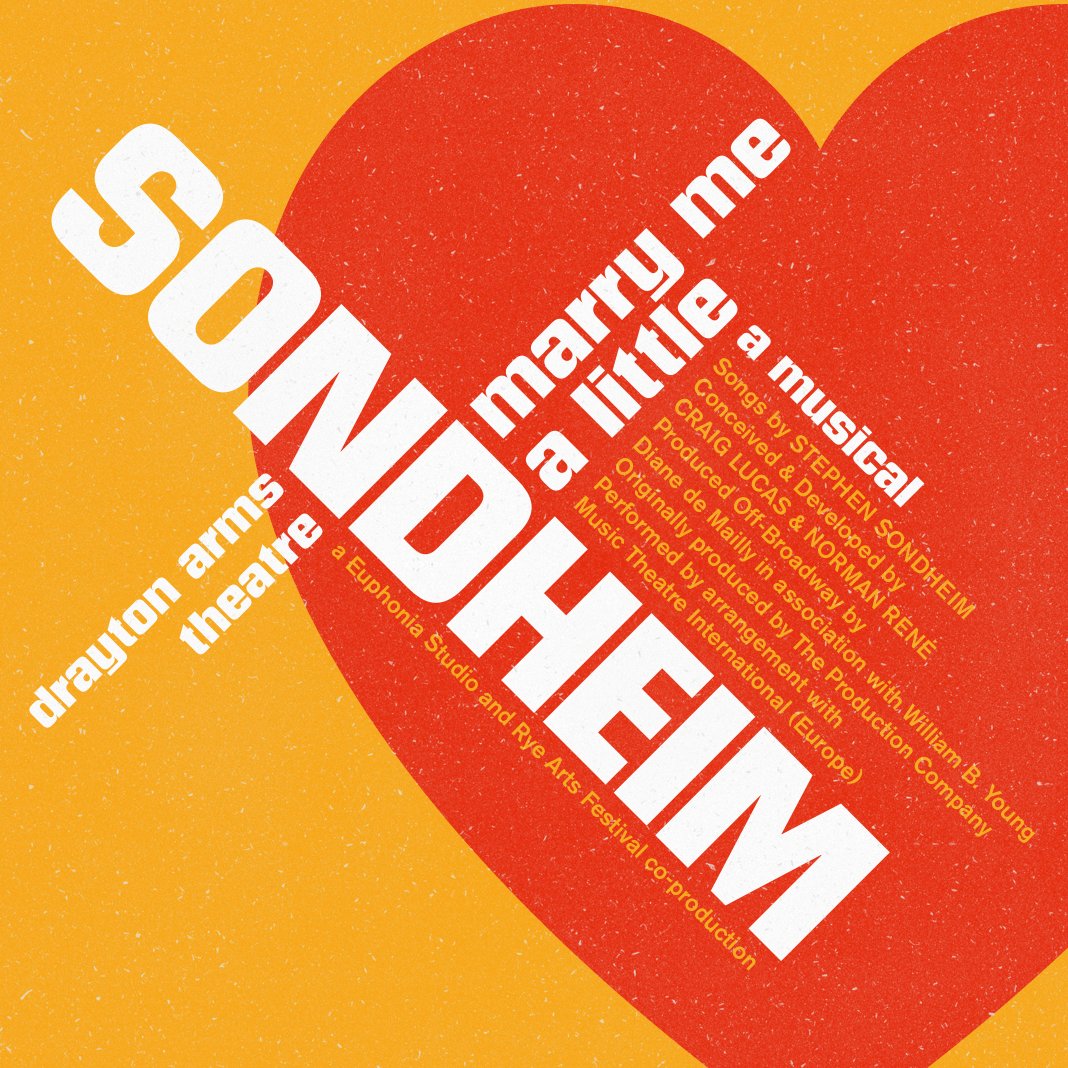 Very excited to announce our next show, Marry Me A Little by #Sondheim, a professional production in partnership with <a href="/Ryearts/">Rye Arts Festival</a>, playing <a href="/draytonarmsSW5/">Drayton Arms Theatre</a> for three weeks in May! Info here: bit.ly/2CRp3Sf #musicaltheatre