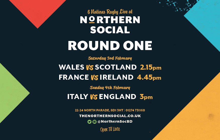 NorthernSocBD's tweet photo. Less than an hour, till Round One of the #SixNations https://t.co/ZK2Nlswk0B