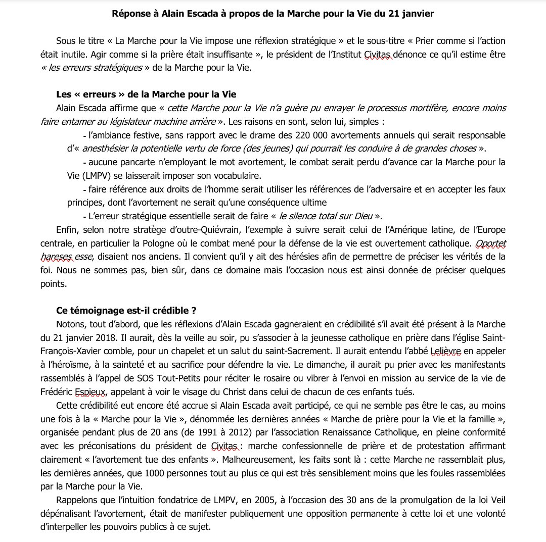RnaissanceCatho's tweet photo. La réponse de Jean-Pierre Maugendre, président de @RnaissanceCatho, aux conseils en stratégie donné par Alain Escada à la @MarchePourLaVie
#MPLV2018 https://t.co/WWtbjCZCXB