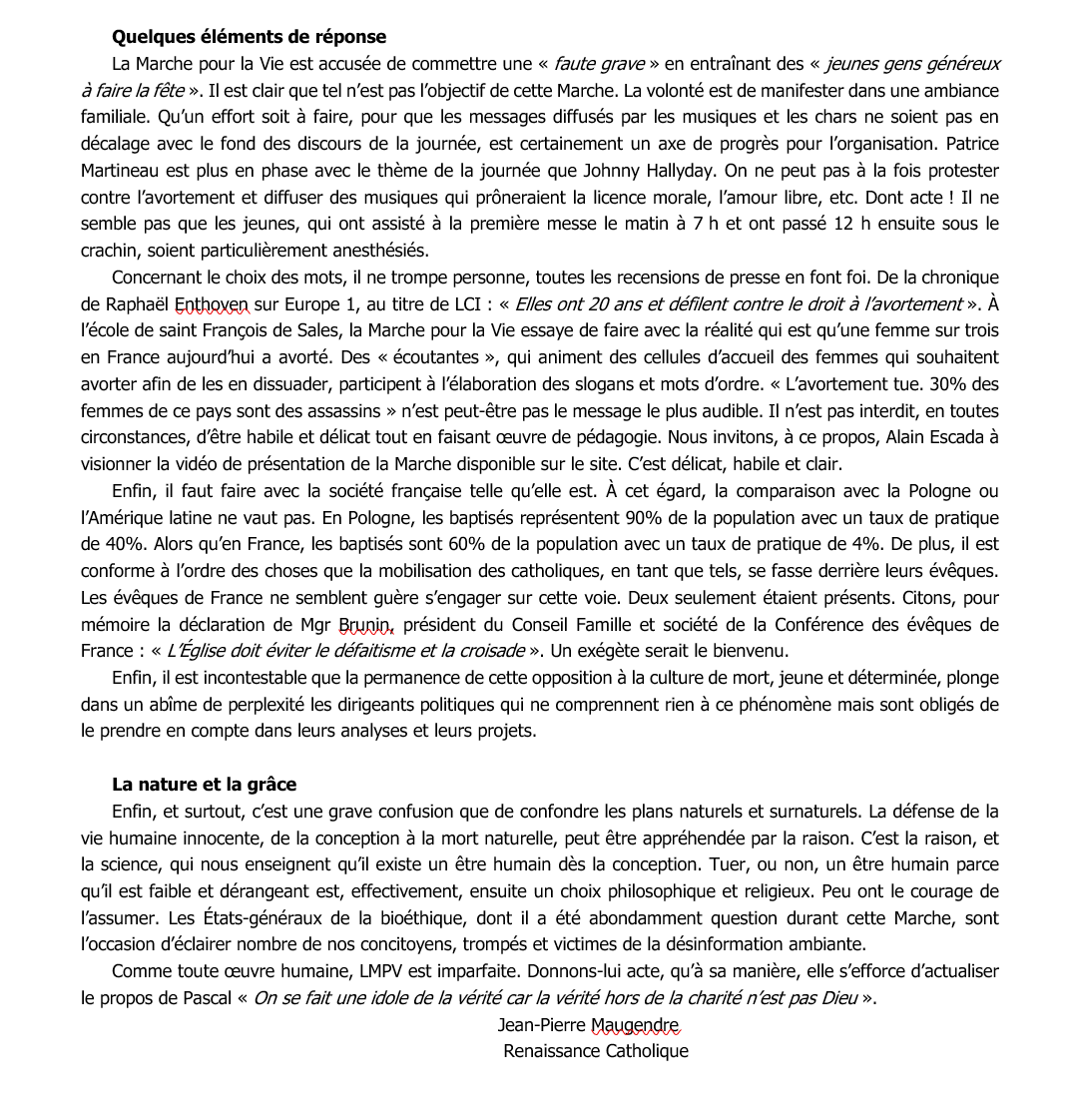 RnaissanceCatho's tweet photo. La réponse de Jean-Pierre Maugendre, président de @RnaissanceCatho, aux conseils en stratégie donné par Alain Escada à la @MarchePourLaVie
#MPLV2018 https://t.co/WWtbjCZCXB