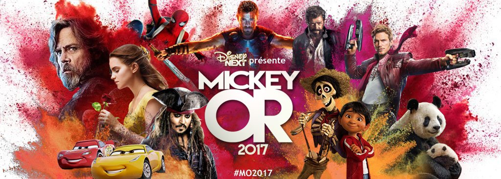 DisneyNext's tweet photo. #MO2017 | Plus qu'une semaine pour voter aux Mickey d'Or 2017 ! Les votes seront clos le 9 FEVRIER 2018 à minuit. Les résultats seront dévoilés le 11 FEVRIER 2018. Pour voter, c'est ici : https://t.co/NGmPohOJwt https://t.co/1xId2UGtQ4