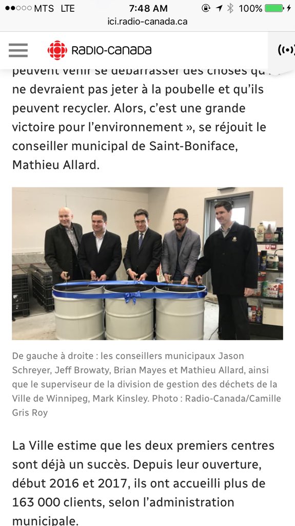 Opening the City's new 4R Recycling Depot on Panet Road Coun Schreyer <a href="/jbrowaty/">Jeff Browaty</a> <a href="/mathieuallard/">Matt Allard</a> .