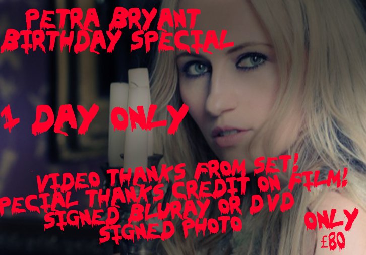 To celebrate our amazing actresses @PetraBryant we are offering a special birthday treat on her next movie Last Village on the Right indiegogo.com/projects/21750… please support this amazing production and have your name on the film! <a href="/JamesCrowFilm/">James Crow</a>