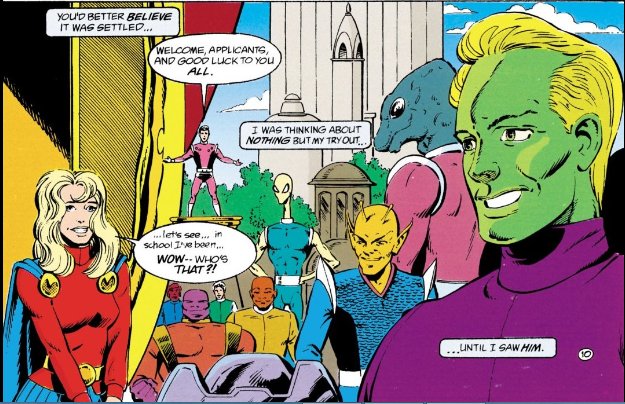 kara_querl's tweet photo. Being the late 80s it was Laurel who first took a liking to Brainy. #LaurelGand #Supergirl #brainiac5 #legionofsuperheroes #karado #brainy #darkageofsupergirl https://t.co/r6UxyDoZ0X