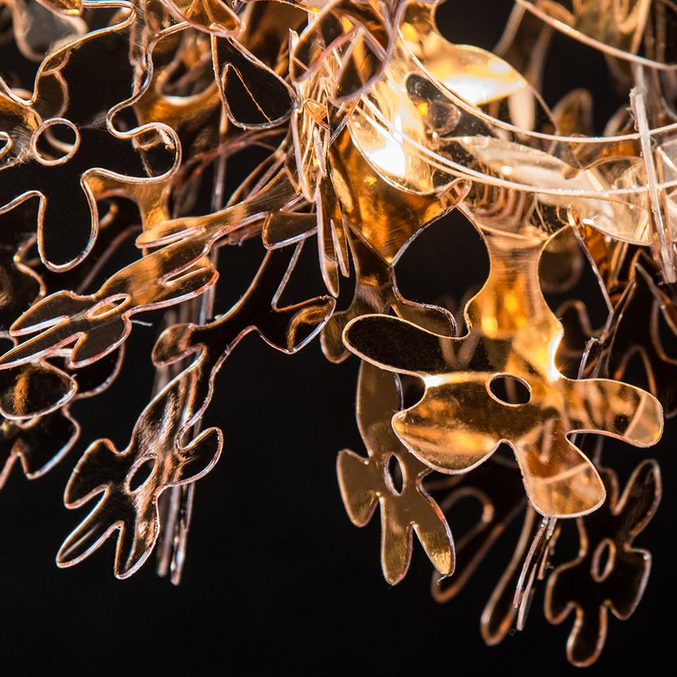 thedefalighting's tweet photo. Slamp’s patented #Copperflex  mirrors light, casting playful decorative shapes. The reflective  material is heat and crack-resistant, making it the perfect choice for #Fiorella’s #delicate #petal cutouts
 Slamp
 Visit us at https://t.co/NmP7pTSH1L https://t.co/9ABzvBYSyk