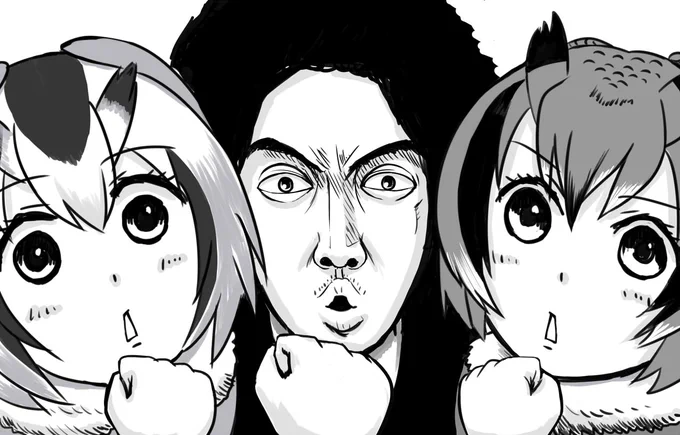 大泉洋と一緒にカメラの前で決めポーズを取る
コノハ博士とミミちゃん助手。

この三人に待ち受ける恐ろしい企画とは一体・・・
#けものフレンズ
#水曜どうでしょう
#大泉洋 