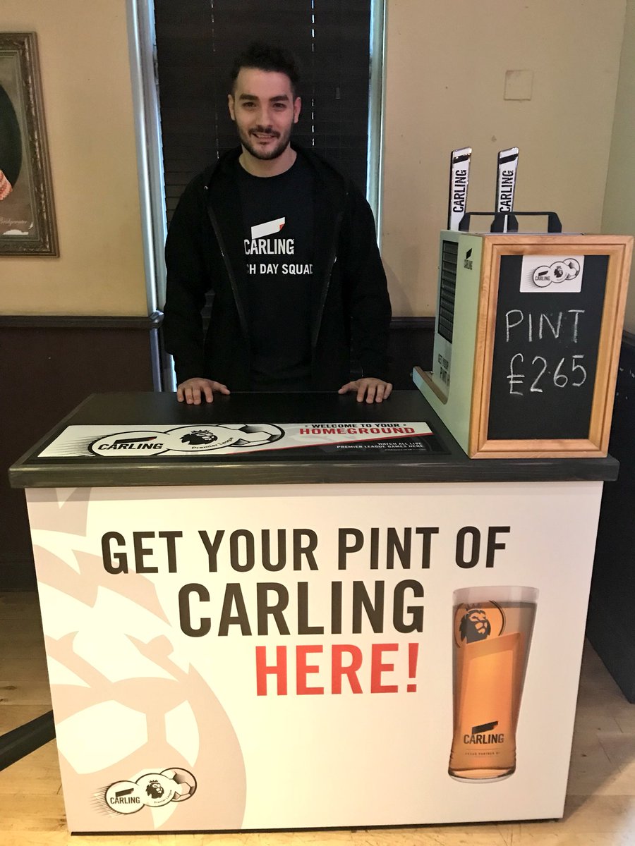 The #CarlingMatchDaySquad are ready and raring to go! Pop-up bars and the best seats in the house, meaning you won’t miss a second of the action! Coming to a pub near you. <a href="/TROexperiential/">TRO</a> #Carling