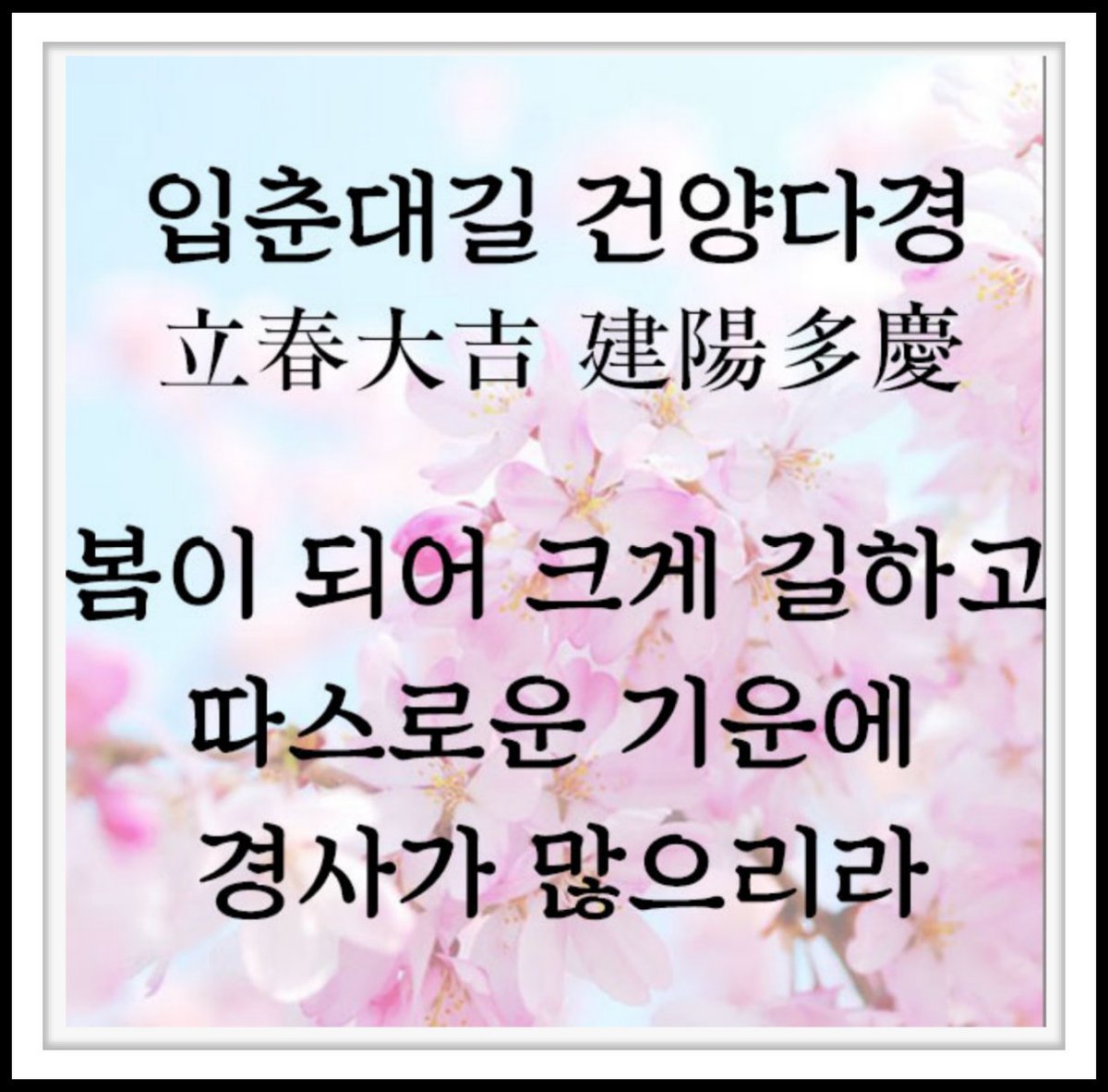 "입춘"만복이 깃드시길요~~!!